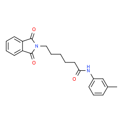 ChemSpider 2D Image | 6-(1,3-Dioxo-1,3-dihydro-2H-isoindol-2-yl)-N-(3-methylphenyl)hexanamide | C21H22N2O3