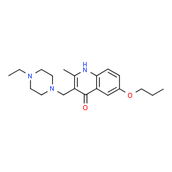 ChemSpider 2D Image | 3-[(4-Ethylpiperazin-1-yl)methyl]-2-methyl-6-propoxyquinolin-4-ol | C20H29N3O2