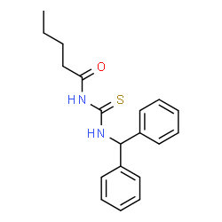 ChemSpider 2D Image | N-[(Diphenylmethyl)carbamothioyl]pentanamide | C19H22N2OS