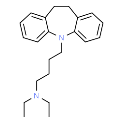 ChemSpider 2D Image | 4-(10,11-Dihydro-5H-dibenzo[b,f]azepin-5-yl)-N,N-diethyl-1-butanamine | C22H30N2