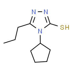 ChemSpider 2D Image | 4H-1,2,4-triazole-3-thiol, 4-cyclopentyl-5-propyl- | C10H17N3S