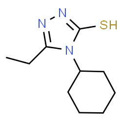 ChemSpider 2D Image | 4H-1,2,4-triazole-3-thiol, 4-cyclohexyl-5-ethyl- | C10H17N3S