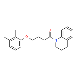 ChemSpider 2D Image | 1-(3,4-Dihydro-1(2H)-quinolinyl)-4-(2,3-dimethylphenoxy)-1-butanone | C21H25NO2