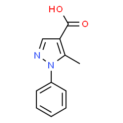 ChemSpider 2D Image | 3-Methyl-2-phenyl-4-pyrazolecarboxylic acid | C11H10N2O2
