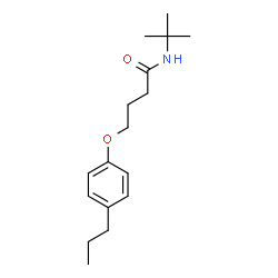 ChemSpider 2D Image | N-tert-Butyl-4-(4-propylphenoxy)butanamide | C17H27NO2