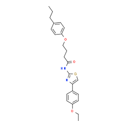 ChemSpider 2D Image | N-[4-(4-Ethoxyphenyl)-1,3-thiazol-2-yl]-4-(4-propylphenoxy)butanamide | C24H28N2O3S