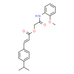 ChemSpider 2D Image | 2-[(2-Methoxyphenyl)amino]-2-oxoethyl (2E)-3-(4-isopropylphenyl)acrylate | C21H23NO4