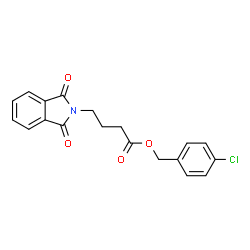 ChemSpider 2D Image | 4-Chlorobenzyl 4-(1,3-dioxo-1,3-dihydro-2H-isoindol-2-yl)butanoate | C19H16ClNO4