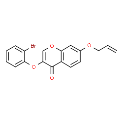 ChemSpider 2D Image | 7-(Allyloxy)-3-(2-bromophenoxy)-4H-chromen-4-one | C18H13BrO4