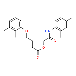 ChemSpider 2D Image | 2-[(2,4-Dimethylphenyl)amino]-2-oxoethyl 4-(2,3-dimethylphenoxy)butanoate | C22H27NO4