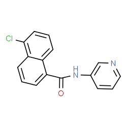 ChemSpider 2D Image | 5-Chloro-N-(3-pyridinyl)-1-naphthamide | C16H11ClN2O