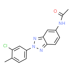 ChemSpider 2D Image | N-[2-(3-Chloro-4-methylphenyl)-2H-benzotriazol-5-yl]acetamide | C15H13ClN4O