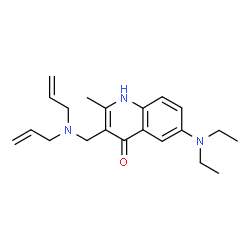 ChemSpider 2D Image | 3-[(Diallylamino)methyl]-6-(diethylamino)-2-methylquinolin-4-ol | C21H29N3O