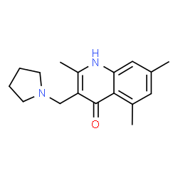 ChemSpider 2D Image | 2,5,7-Trimethyl-3-(pyrrolidin-1-ylmethyl)quinolin-4-ol | C17H22N2O