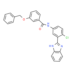 ChemSpider 2D Image | N-[3-(1H-Benzimidazol-2-yl)-4-chlorophenyl]-3-(benzyloxy)benzamide | C27H20ClN3O2