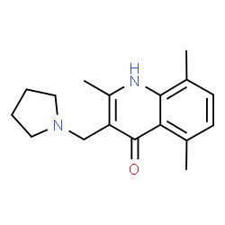 ChemSpider 2D Image | 2,5,8-Trimethyl-3-(pyrrolidin-1-ylmethyl)quinolin-4-ol | C17H22N2O
