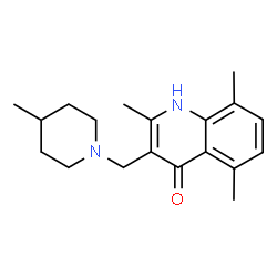 ChemSpider 2D Image | 2,5,8-Trimethyl-3-[(4-methylpiperidin-1-yl)methyl]quinolin-4-ol | C19H26N2O