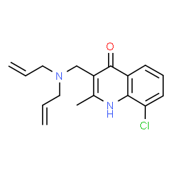 ChemSpider 2D Image | 8-Chloro-3-[(diallylamino)methyl]-2-methyl-4(1H)-quinolinone | C17H19ClN2O