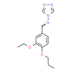 ChemSpider 2D Image | 1-(3-Ethoxy-4-propoxyphenyl)-N-(4H-1,2,4-triazol-4-yl)methanimine | C14H18N4O2