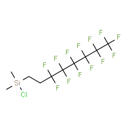 ChemSpider 2D Image | Chlorodimethyl(3,3,4,4,5,5,6,6,7,7,8,8,8-tridecafluorooctyl)silane | C10H10ClF13Si