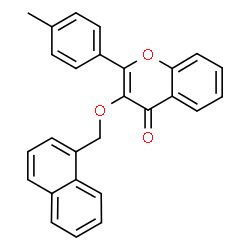 ChemSpider 2D Image | 2-(4-Methylphenyl)-3-(1-naphthylmethoxy)-4H-chromen-4-one | C27H20O3