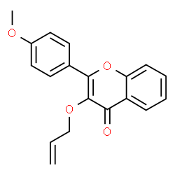 ChemSpider 2D Image | 3-(Allyloxy)-2-(4-methoxyphenyl)-4H-chromen-4-one | C19H16O4