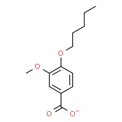 ChemSpider 2D Image | 3-Methoxy-4-(pentyloxy)benzoate | C13H17O4