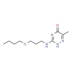 ChemSpider 2D Image | 1,2,4-triazin-5-ol, 3-[(3-butoxypropyl)amino]-6-methyl- | C11H20N4O2