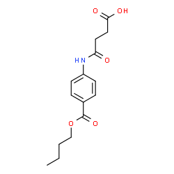 ChemSpider 2D Image | 4-{[4-(Butoxycarbonyl)phenyl]amino}-4-oxobutanoic acid | C15H19NO5