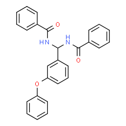ChemSpider 2D Image | N,N'-[(3-Phenoxyphenyl)methylene]dibenzamide | C27H22N2O3