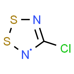 ChemSpider 2D Image | 4-Chloro-1,2lambda~4~,3,5-dithiadiazol-1-yl | CClN2S2