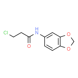ChemSpider 2D Image | N-(1,3-Benzodioxol-5-yl)-3-chloropropanamide | C10H10ClNO3