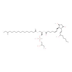 ChemSpider 2D Image | (19R,25S)-22,25,26-Trihydroxy-3-methyl-22-oxido-16-oxo-17,21,23-trioxa-22lambda~5~-phosphahexacosan-19-yl (5Z,9alpha,13E,15S)-9,15-dihydroxy-11-oxoprosta-5,13-dien-1-oate | C43H77O13P