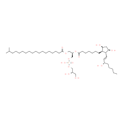 ChemSpider 2D Image | (21R,27S)-24,27,28-Trihydroxy-2-methyl-24-oxido-18-oxo-19,23,25-trioxa-24lambda~5~-phosphaoctacosan-21-yl (9alpha,11alpha,13E,15S)-9,11,15-trihydroxyprost-13-en-1-oate | C45H85O13P