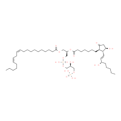 ChemSpider 2D Image | (6Z,9Z,23R,29S)-26,29,32,32-Tetrahydroxy-26,32-dioxido-20-oxo-21,25,27,31-tetraoxa-26lambda~5~,32lambda~5~-diphosphadotriaconta-6,9-dien-23-yl (11alpha,13E,15S)-11,15-dihydroxy-9-oxoprost-13-en-1-oate | C46H82O16P2