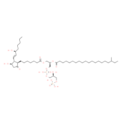 ChemSpider 2D Image | (2R,8S)-5,8,11,11-Tetrahydroxy-2-[(18-methylicosanoyl)oxy]-5,11-dioxido-4,6,10-trioxa-5lambda~5~,11lambda~5~-diphosphaundec-1-yl (11alpha,13E,15S)-11,15-dihydroxy-9-oxoprost-13-en-1-oate | C47H88O16P2