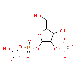 ChemSpider 2D Image | 1-O-[Hydroxy(phosphonooxy)phosphoryl]-2-O-phosphonopentofuranose | C5H13O14P3