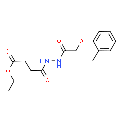 ChemSpider 2D Image | Ethyl 4-{2-[(2-methylphenoxy)acetyl]hydrazino}-4-oxobutanoate | C15H20N2O5