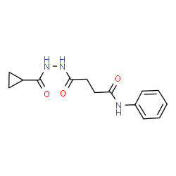 ChemSpider 2D Image | 4-[2-(Cyclopropylcarbonyl)hydrazino]-4-oxo-N-phenylbutanamide | C14H17N3O3
