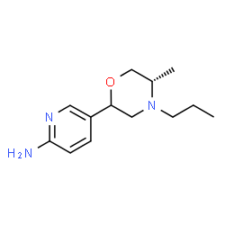 ChemSpider 2D Image | 5-[(5S)-5-Methyl-4-propyl-2-morpholinyl]-2-pyridinamine | C13H21N3O