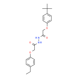 ChemSpider 2D Image | 2-(4-tert-butylphenoxy)-N'-[2-(4-ethylphenoxy)acetyl]acetohydrazide | C22H28N2O4