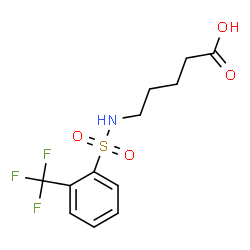 ChemSpider 2D Image | 5-({[2-(Trifluoromethyl)phenyl]sulfonyl}amino)pentanoic acid | C12H14F3NO4S