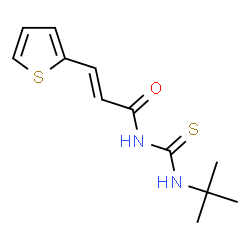 ChemSpider 2D Image | (2E)-N-(tert-Butylcarbamothioyl)-3-(2-thienyl)acrylamide | C12H16N2OS2