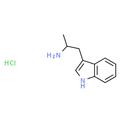 ChemSpider 2D Image | 3-(2-Aminopropyl)indole monohydrochloride | C11H15ClN2