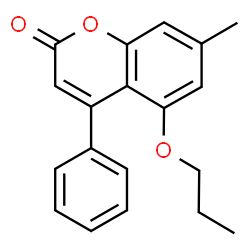 ChemSpider 2D Image | 7-Methyl-4-phenyl-5-propoxy-chromen-2-one | C19H18O3