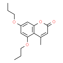 ChemSpider 2D Image | 4-Methyl-5,7-dipropoxy-chromen-2-one | C16H20O4