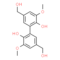 ChemSpider 2D Image | 5,5'-Bis(hydroxymethyl)-3,3'-dimethoxy-2,2'-biphenyldiol | C16H18O6