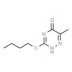 ChemSpider 2D Image | 1,2,4-triazin-5(4H)-one, 3-(butylthio)-6-methyl- | C8H13N3OS
