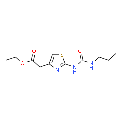 ChemSpider 2D Image | Ethyl {2-[(propylcarbamoyl)amino]-1,3-thiazol-4-yl}acetate | C11H17N3O3S