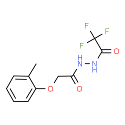 ChemSpider 2D Image | 2,2,2-Trifluoro-N'-[(2-methylphenoxy)acetyl]acetohydrazide | C11H11F3N2O3